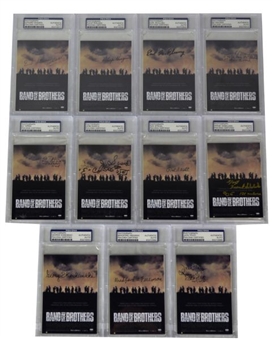 Lot of (11 )Signed Band of Brothers Encapsulated Photographs (PSA/DNA)
